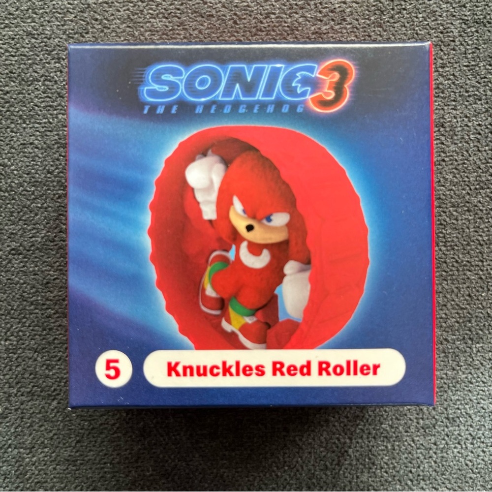 5 Knuckles Red Roller Sonic 3 McDonald’s Toy NWT